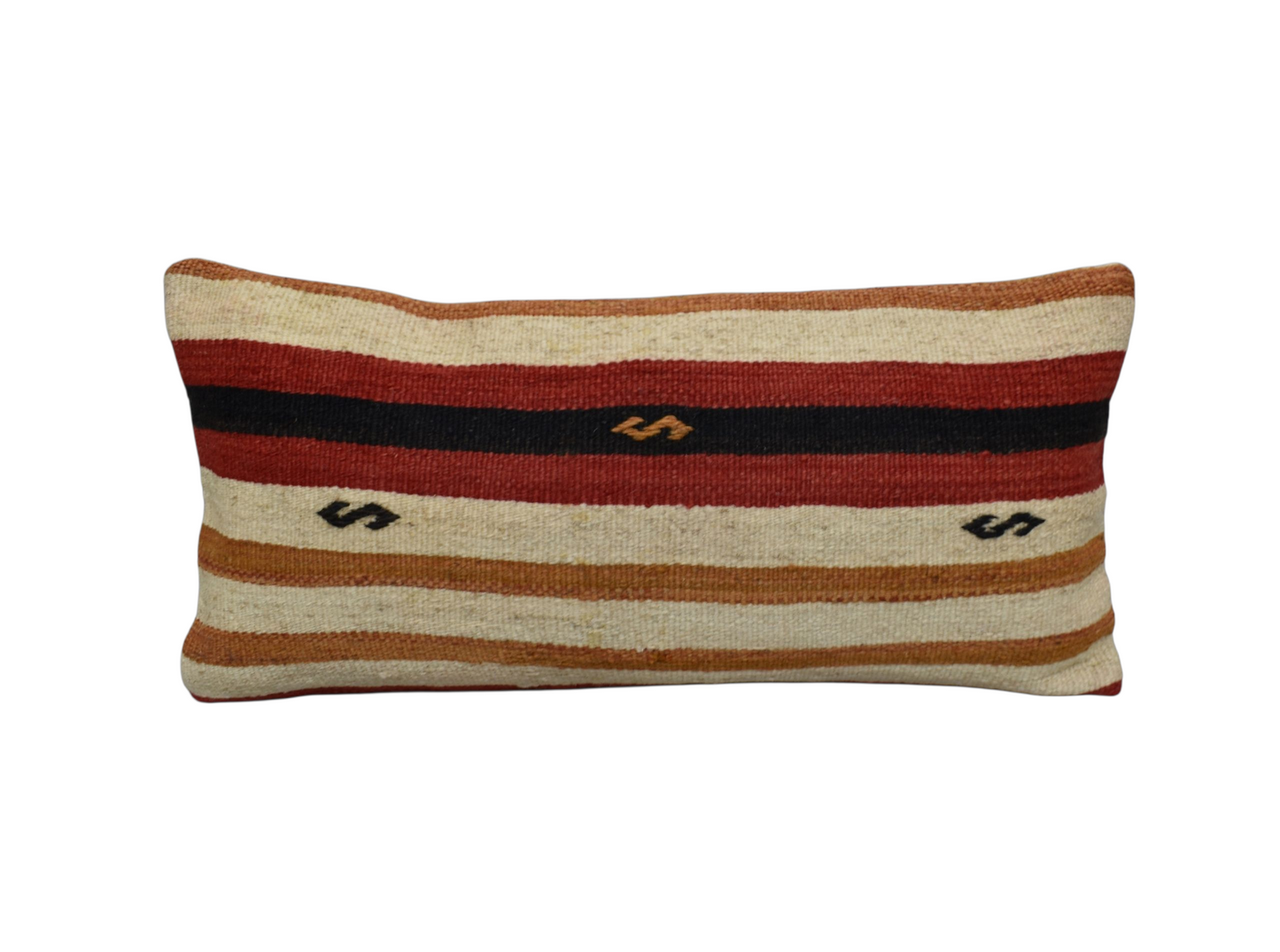 Kilim Antik El Dokuma Dekoratif Lumbar Kilim Kırlent Yastık Kılıfı 1323 - Yeni - Çok Renkli