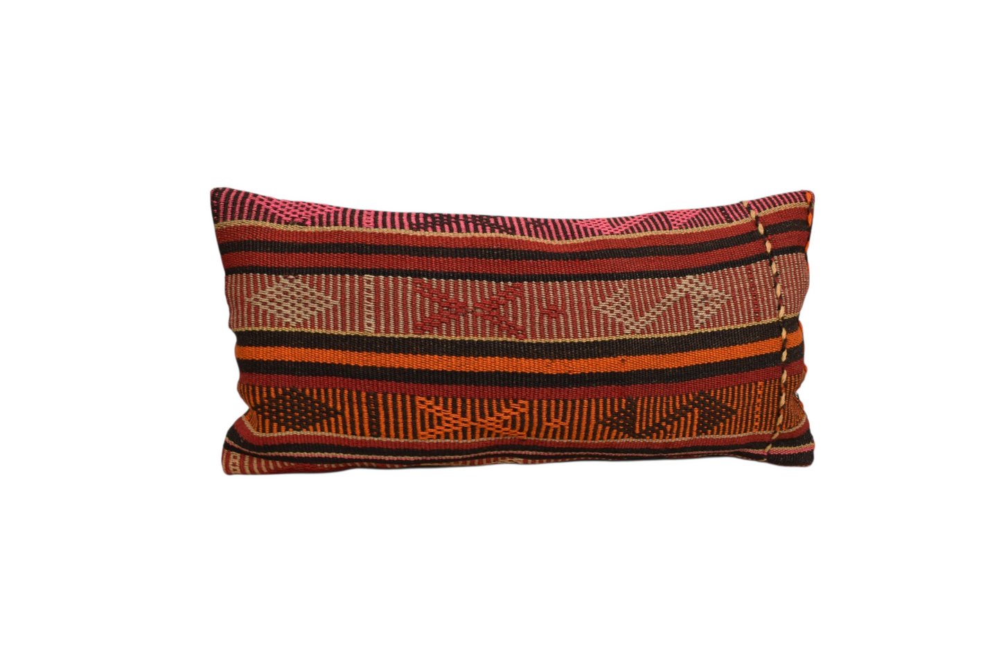 Kilim Antik Kadife Dekoratif Lumbar Kilim Kırlent Yastık Kılıfı 1326 - Yeni - Çok Renkli