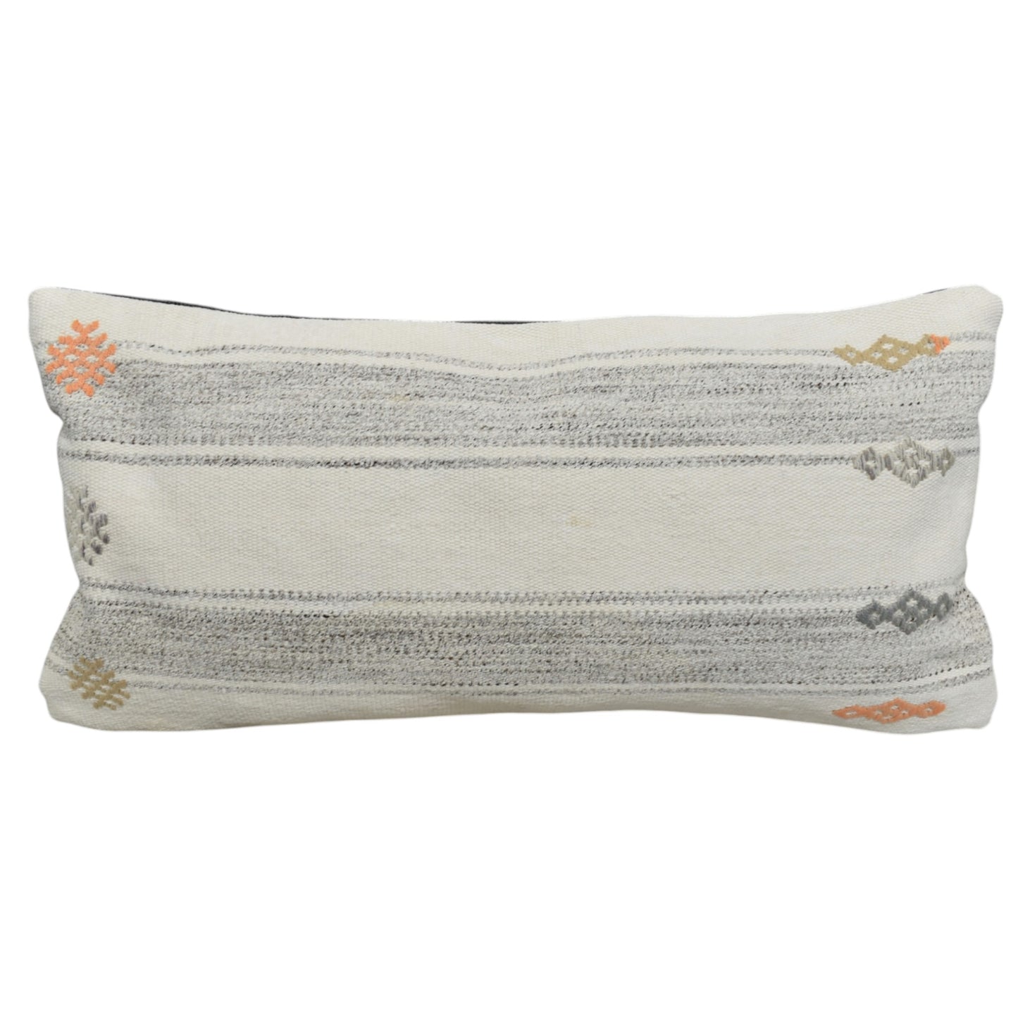 Kilim Antik El Dokuma Dekoratif Lumbar Kilim Kırlent Yastık Kılıfı 1329 - Yeni - Çok Renkli