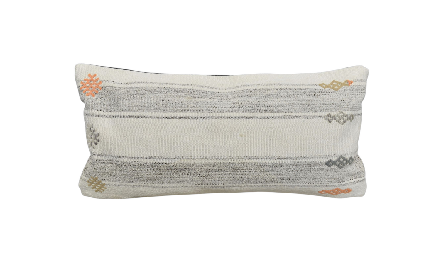 Kilim Antik El Dokuma Dekoratif Lumbar Kilim Kırlent Yastık Kılıfı 1329 - Yeni - Çok Renkli