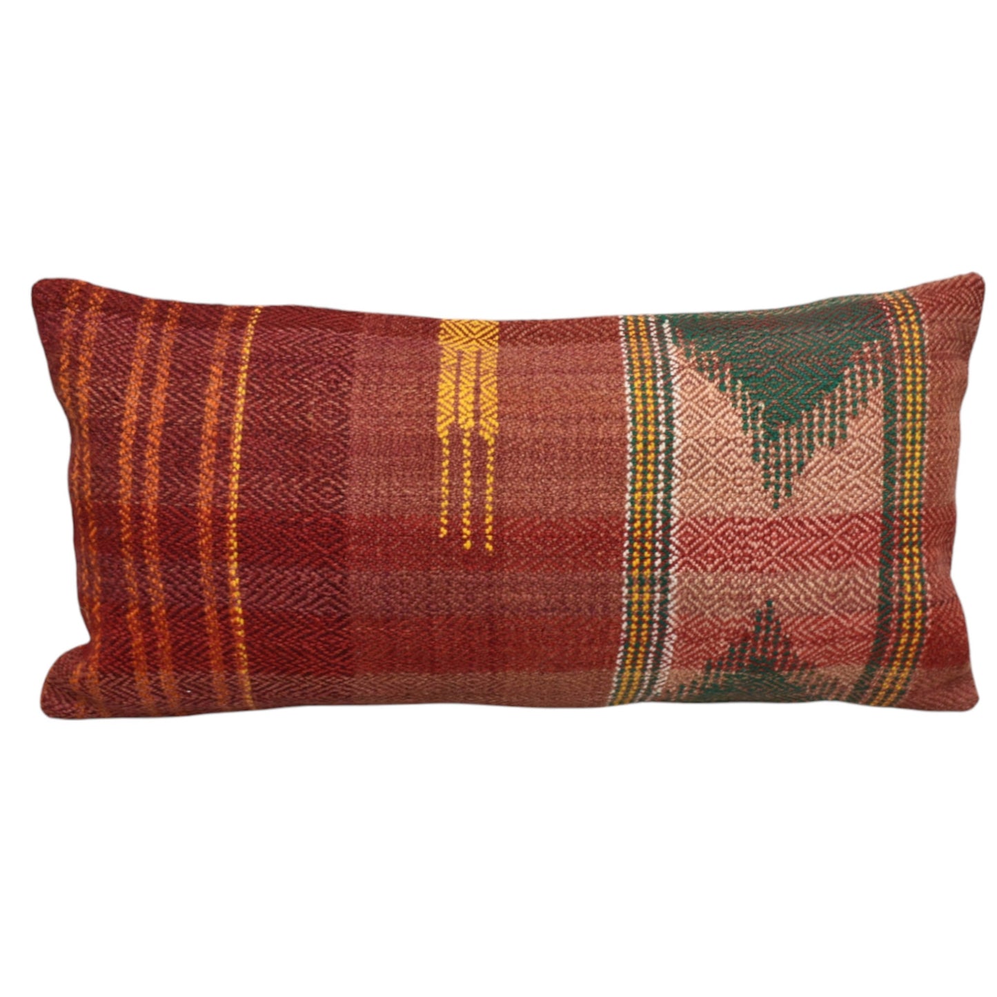 Kilim Antik El Dokuma Dekoratif Lumbar Kilim Kırlent Yastık Kılıfı 1333 - Yeni - Çok Renkli