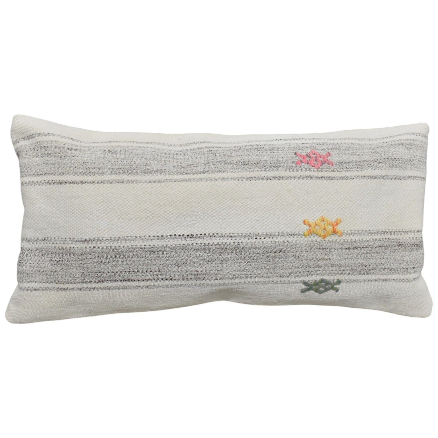 Kilim Antik El Dokuma Dekoratif Lumbar Kilim Kırlent Yastık Kılıfı 1339 - Yeni - Çok Renkli