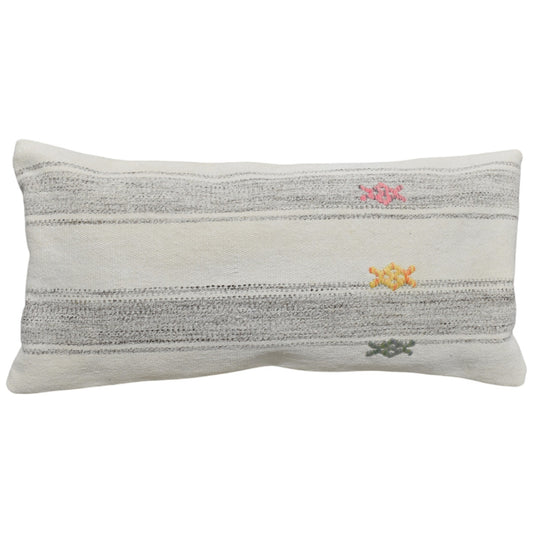 Kilim Antik El Dokuma Dekoratif Lumbar Kilim Kırlent Yastık Kılıfı 1339 - Yeni - Çok Renkli