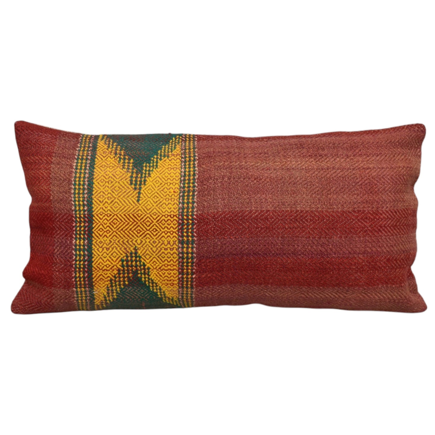 Kilim Antik El Dokuma Dekoratif Lumbar Kilim Kırlent Yastık Kılıfı 1340 - Yeni - Çok Renkli