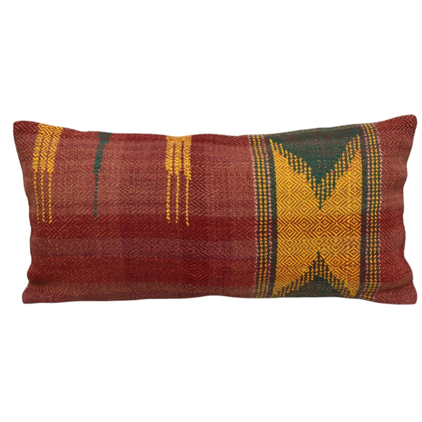 Kilim Antik El Dokuma Dekoratif Lumbar Kilim Kırlent Yastık Kılıfı 1354 - Yeni - Çok Renkli