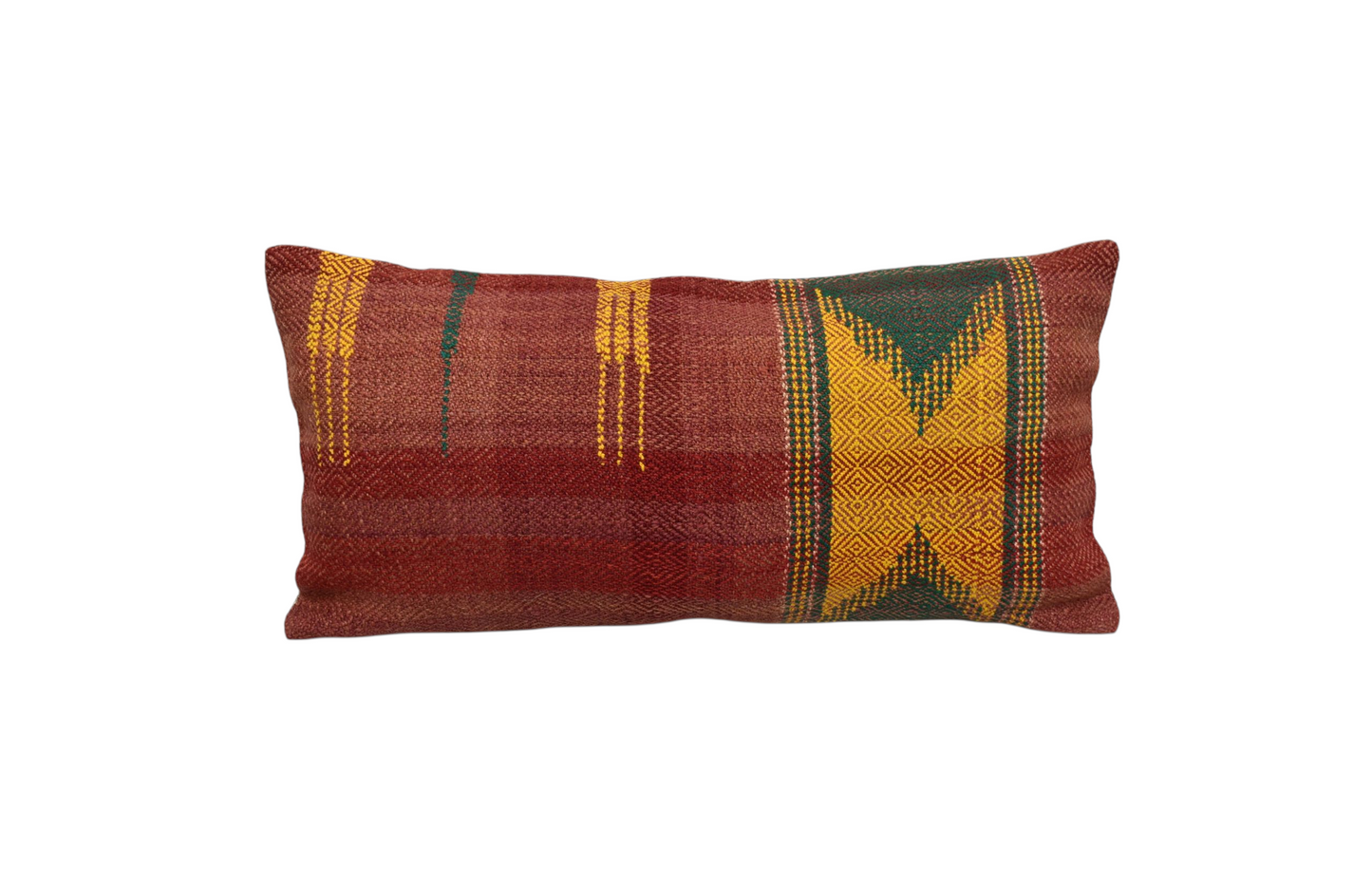Kilim Antik El Dokuma Dekoratif Lumbar Kilim Kırlent Yastık Kılıfı 1354 - Yeni - Çok Renkli
