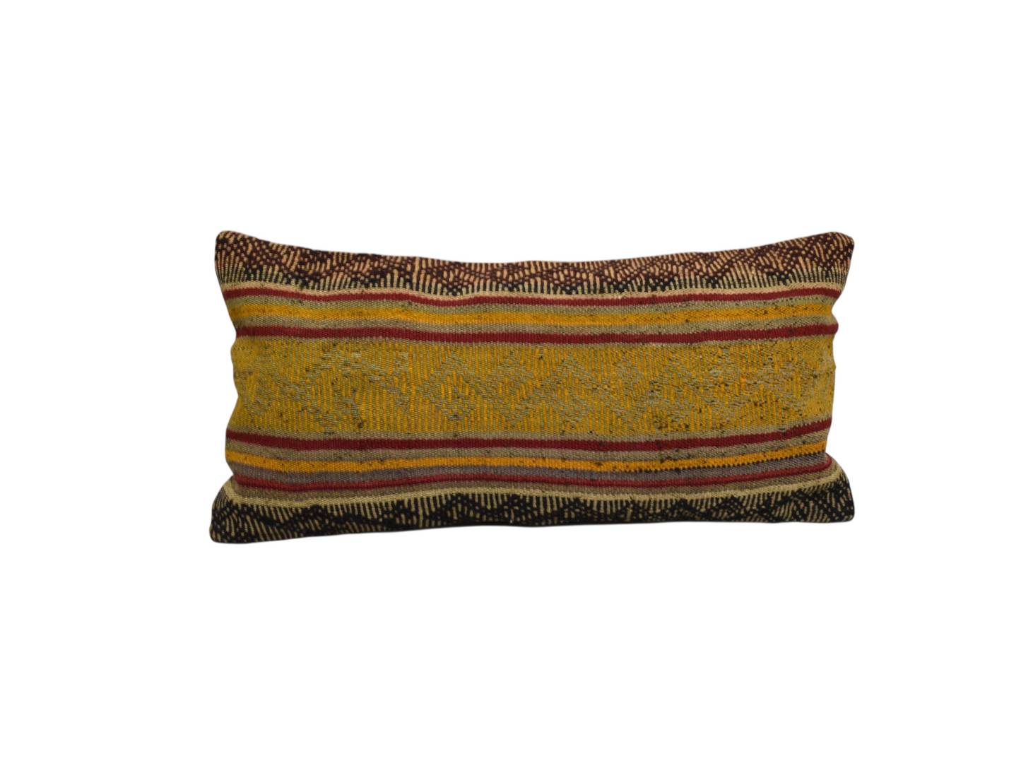 Kilim Antik El Dokuma Dekoratif Lumbar Kilim Kırlent Yastık Kılıfı 1355 - Yeni - Çok Renkli
