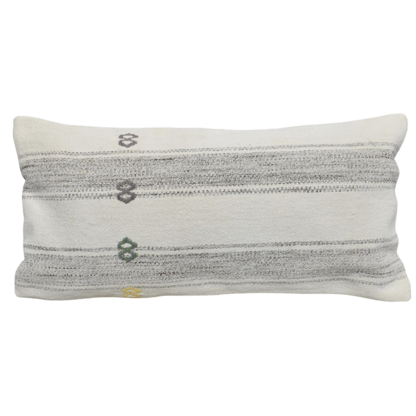 Kilim Antik El Dokuma Dekoratif Lumbar Kilim Kırlent Yastık Kılıfı 1356 - Yeni - Çok Renkli