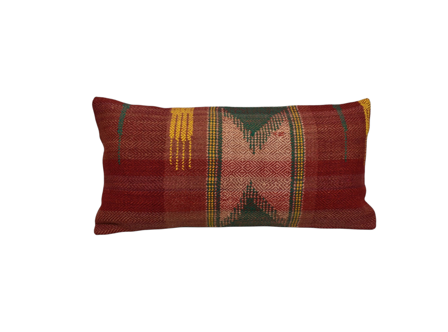 Kilim Antik El Dokuma Dekoratif Lumbar Kilim Kırlent Yastık Kılıfı 1364 - Yeni - Çok Renkli