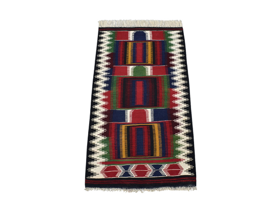 Kilim Antik El Dokuma Yün Konya Karapınar Kilimi 0136 - Yeni - Çok Renkli