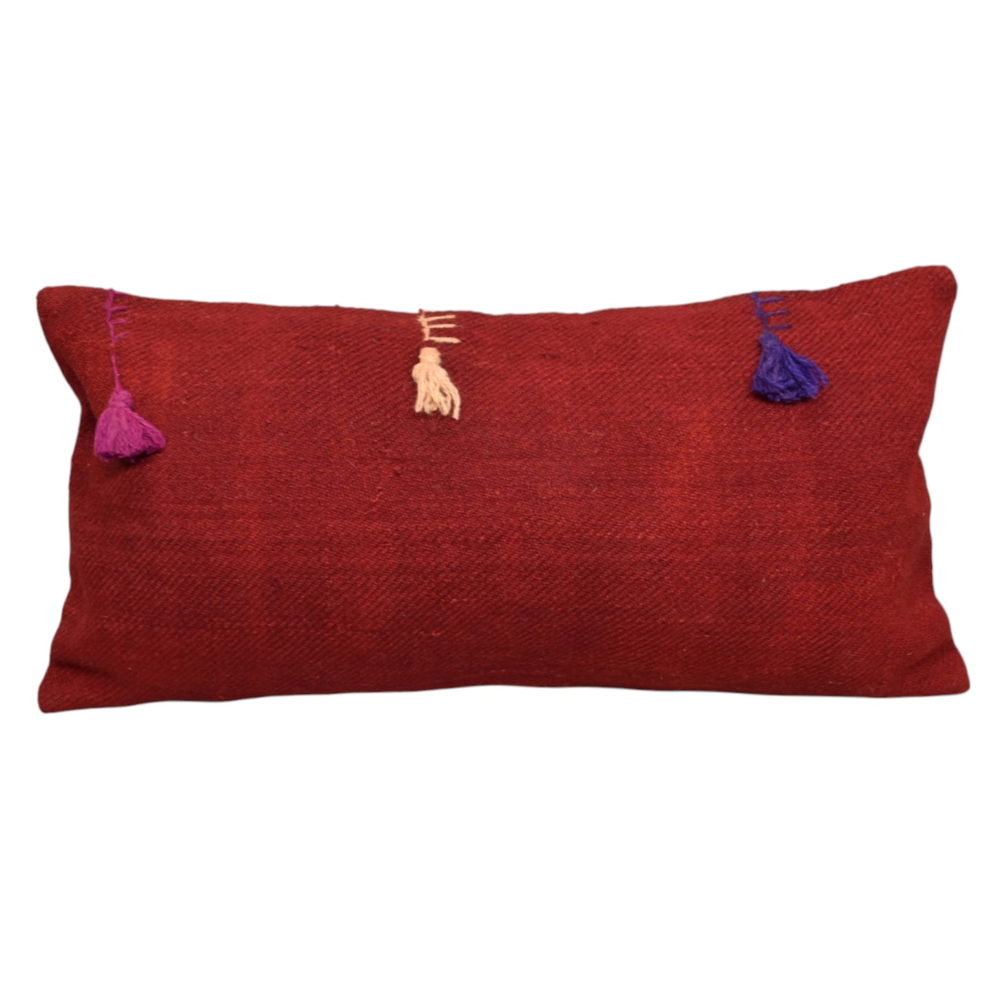 Kilim Antik El Dokuma Dekoratif Lumbar Kilim Kırlent Yastık Kılıfı 1371 - Yeni - Çok Renkli