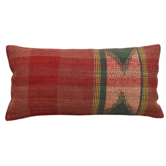 Kilim Antik El Dokuma Dekoratif Lumbar Kilim Kırlent Yastık Kılıfı 1373 - Yeni - Çok Renkli