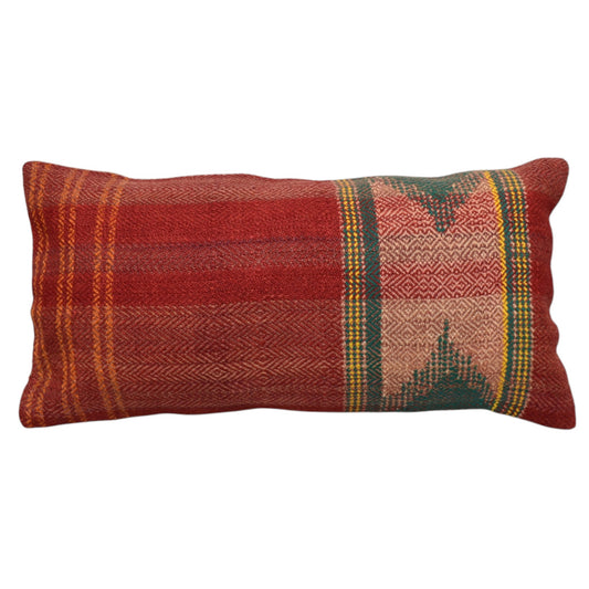 Kilim Antik El Dokuma Dekoratif Lumbar Kilim Kırlent Yastık Kılıfı 1378 - Yeni - Çok Renkli