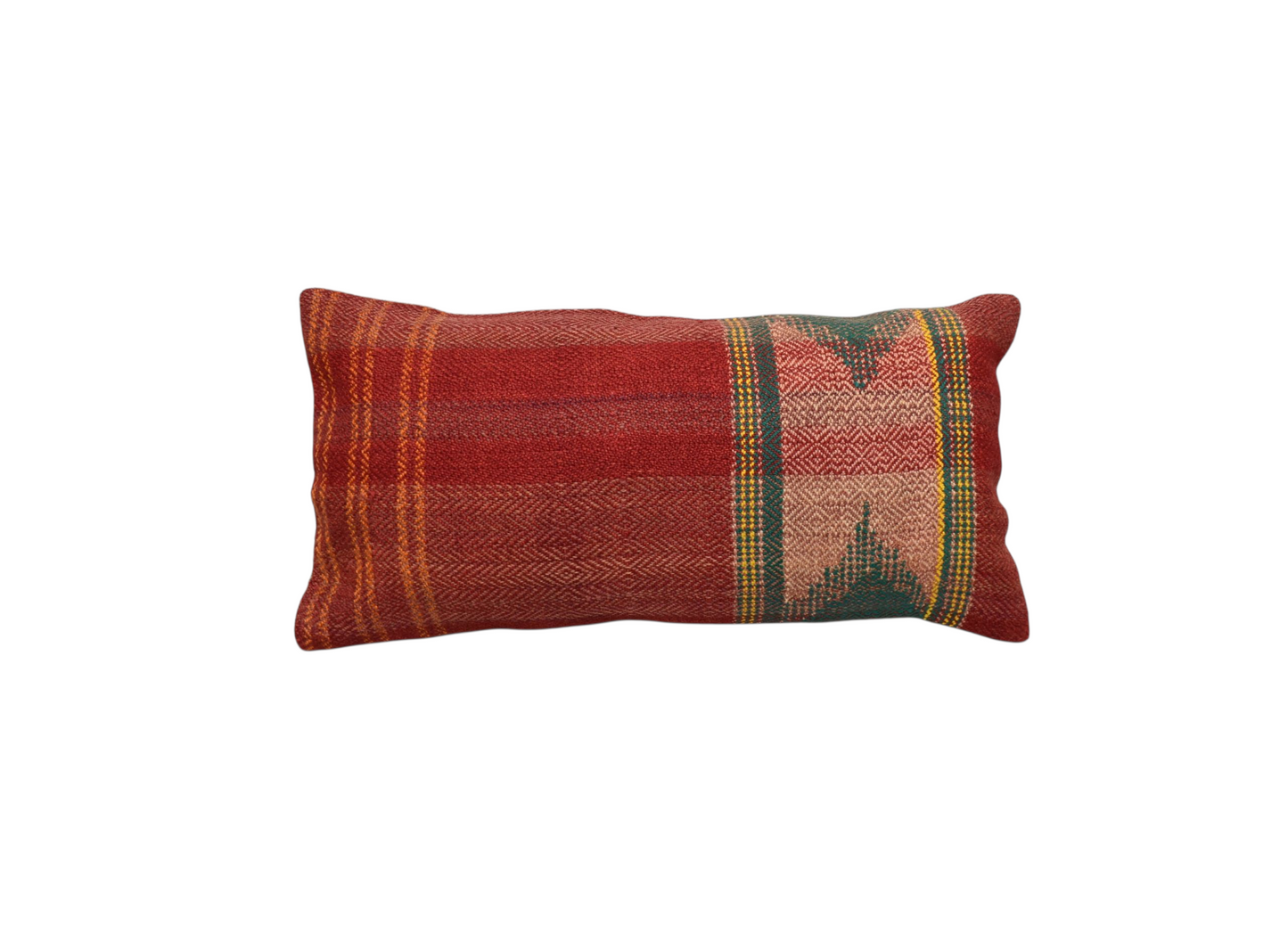 Kilim Antik El Dokuma Dekoratif Lumbar Kilim Kırlent Yastık Kılıfı 1378 - Yeni - Çok Renkli