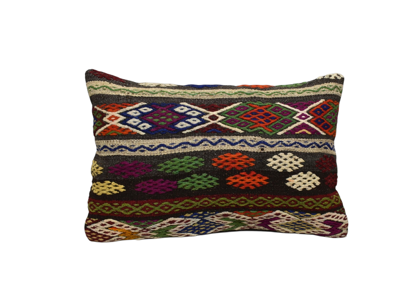 Kilim Antik El Dokuma Dekoratif Kilim Kırlent Yastık Kılıfı 1382 - Yeni - Çok Renkli