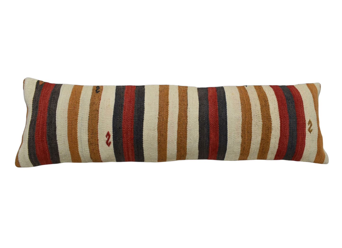 Kilim Antik El Dokuma Dekoratif Lumbar Kilim Kırlent Yastık Kılıfı 1409 - Yeni - Çok Renkli