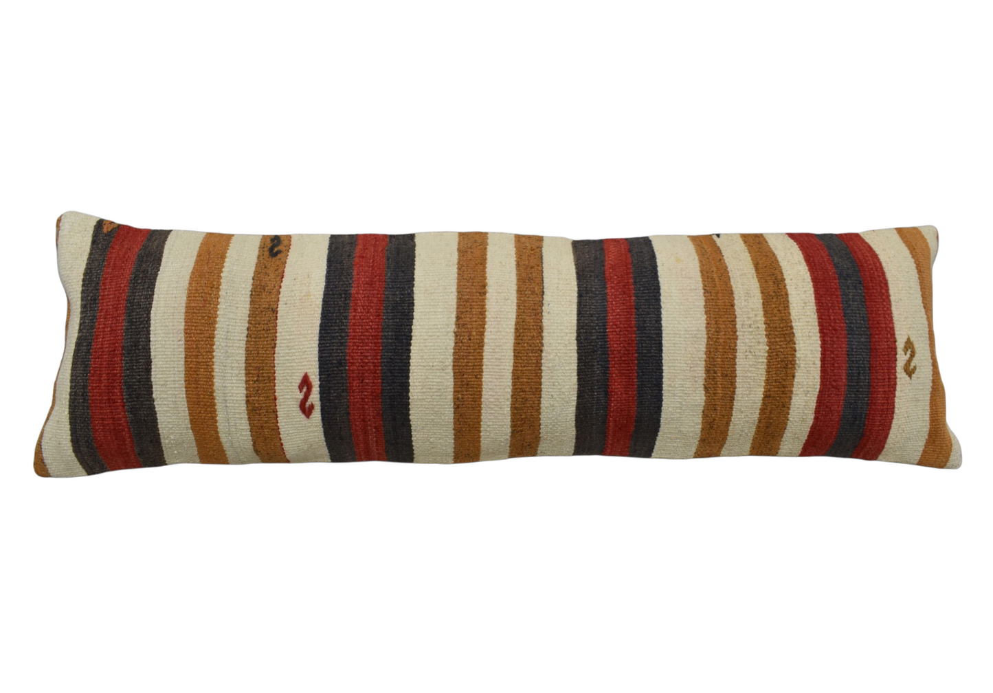 Kilim Antik El Dokuma Dekoratif Lumbar Kilim Kırlent Yastık Kılıfı 1409 - Yeni - Çok Renkli