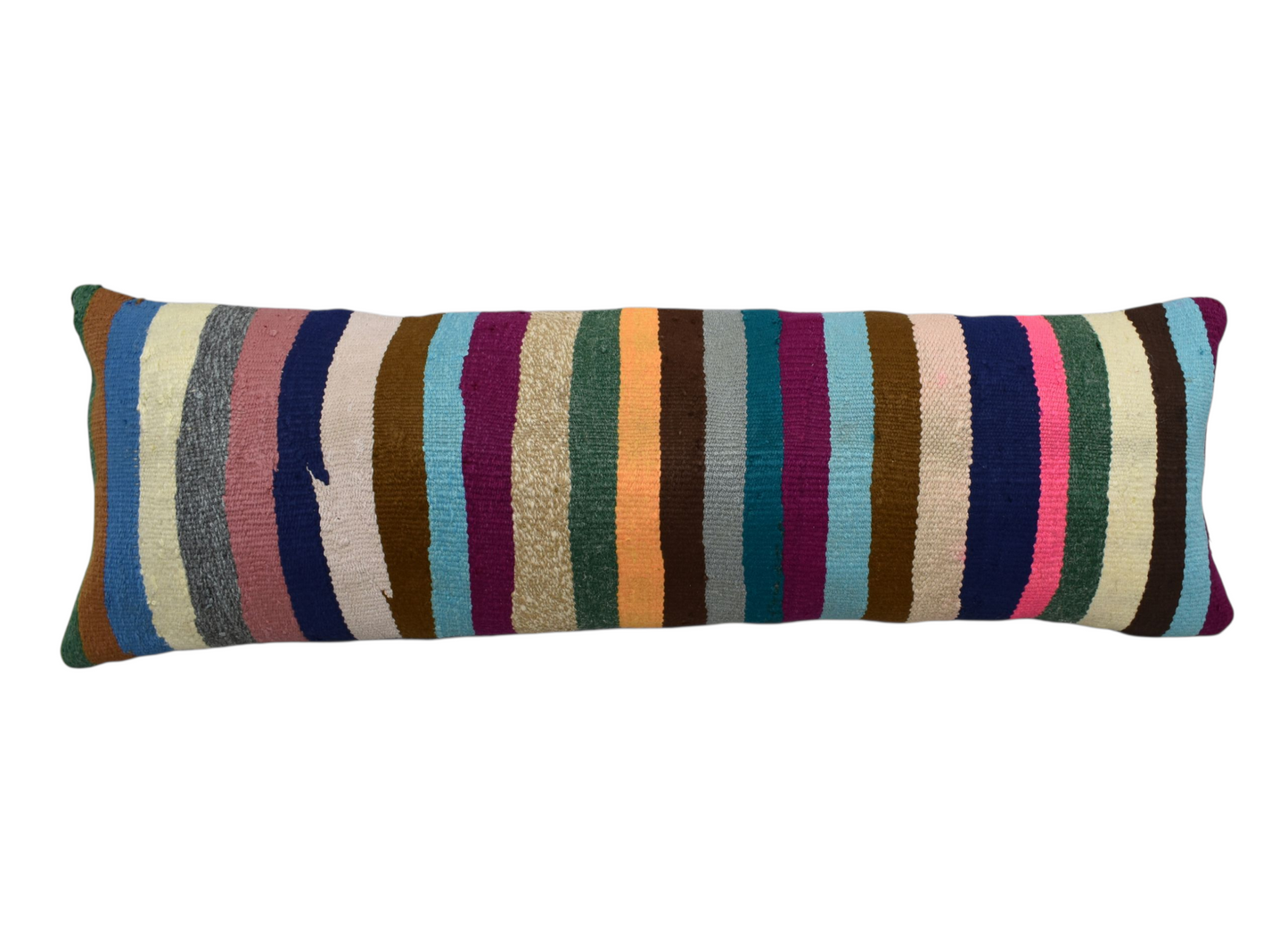 Kilim Antik El Dokuma Dekoratif Lumbar Kilim Kırlent Yastık Kılıfı 1411 - Yeni - Çok Renkli