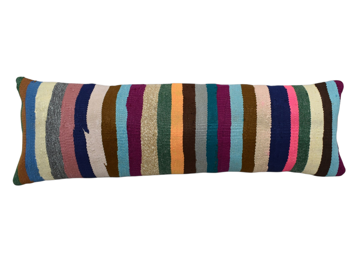 Kilim Antik El Dokuma Dekoratif Lumbar Kilim Kırlent Yastık Kılıfı 1411 - Yeni - Çok Renkli