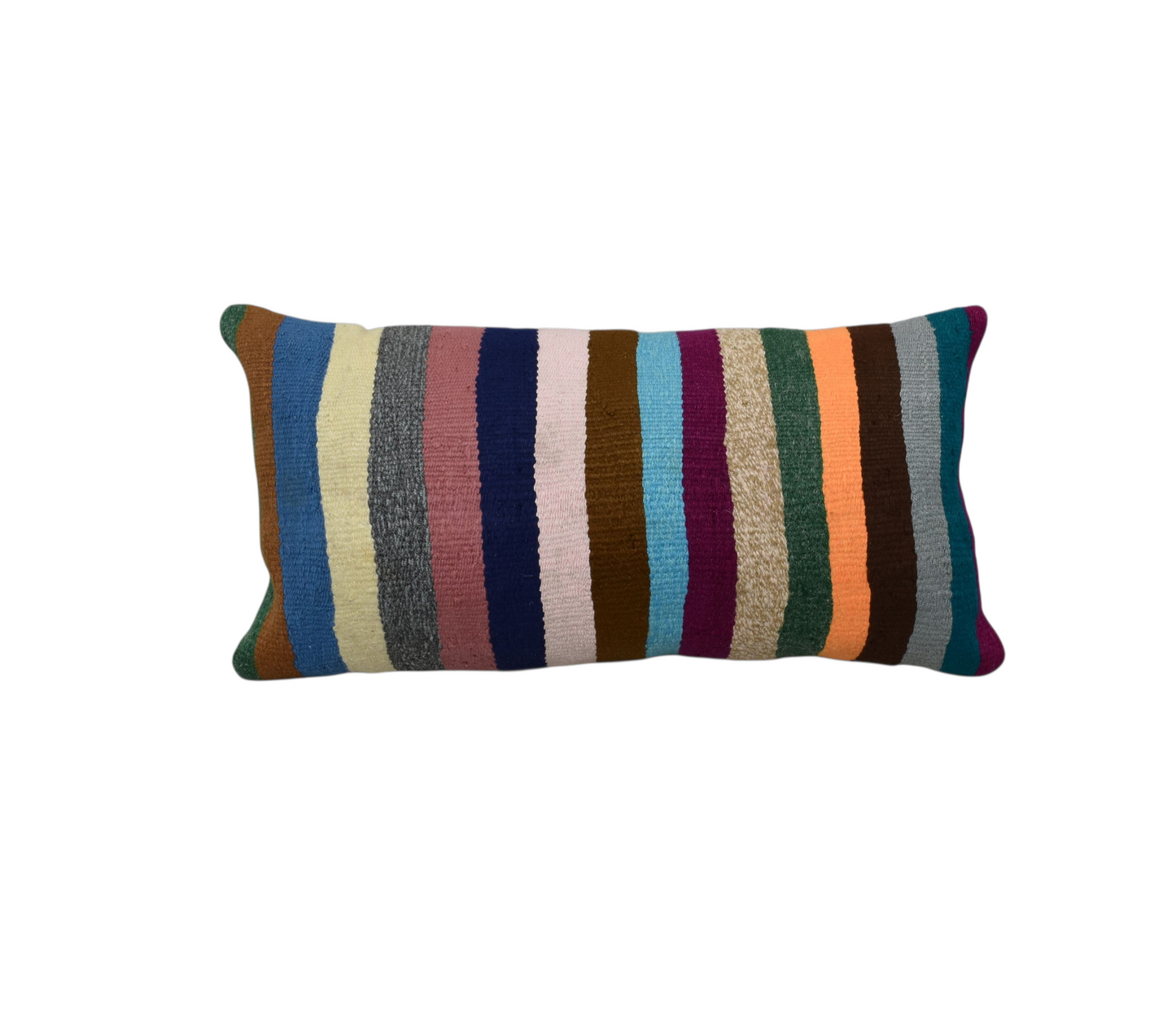 Kilim Antik El Dokuma Dekoratif Lumbar Kilim Kırlent Yastık Kılıfı 1417 - Yeni - Çok Renkli