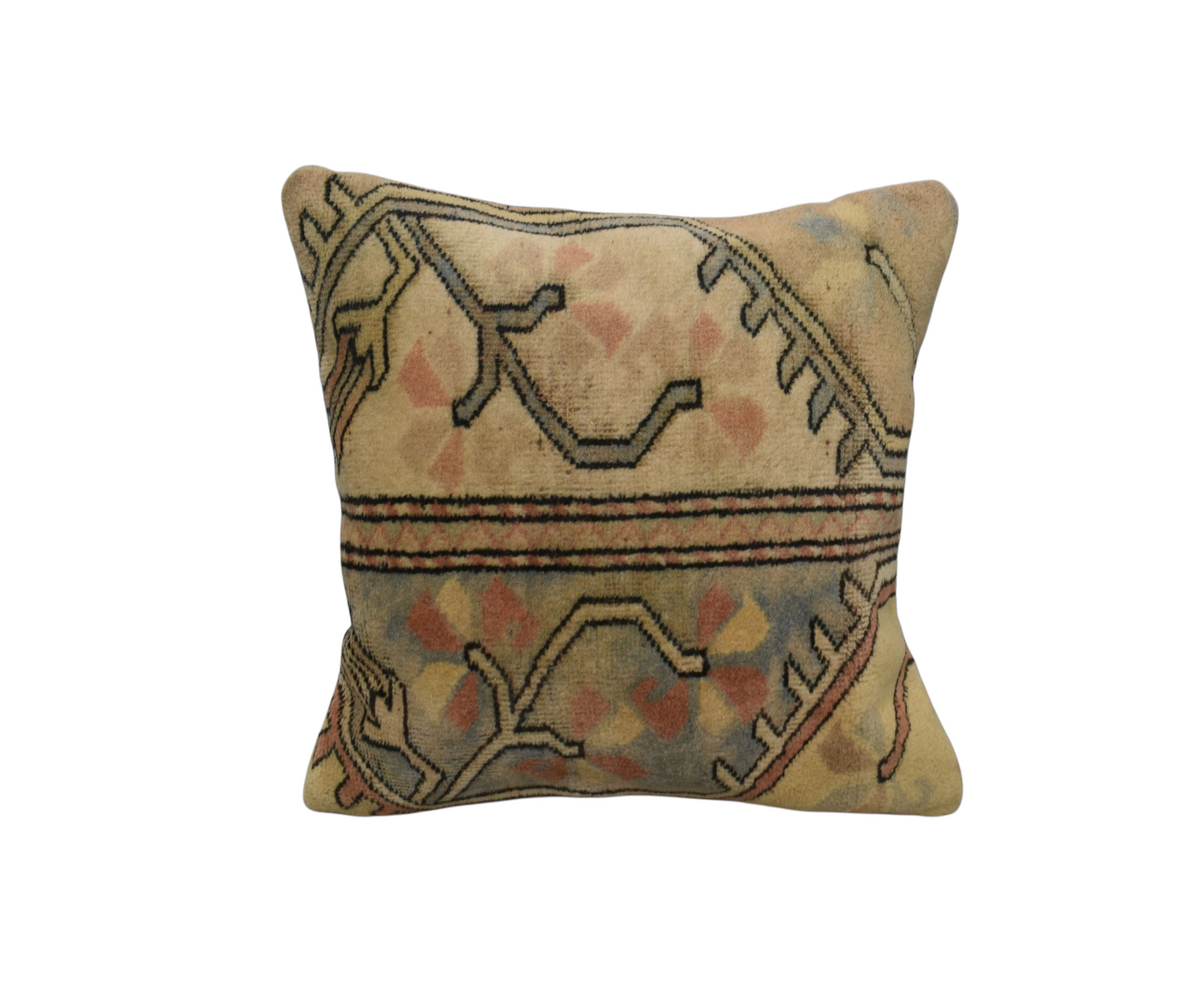 Kilim Antik El Dokuma Dekoratif Halı Kırlent Yastık Kılıfı 1422 - Vintage - Çok Renkli