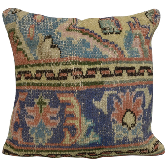 Kilim Antik El Dokuma Dekoratif Halı Kırlent Yastık Kılıfı 1427 - Vintage - Çok Renkli
