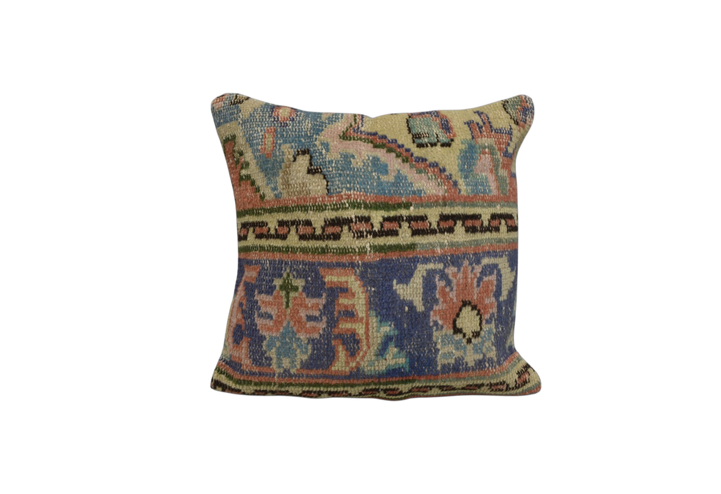 Kilim Antik El Dokuma Dekoratif Halı Kırlent Yastık Kılıfı 1427 - Vintage - Çok Renkli