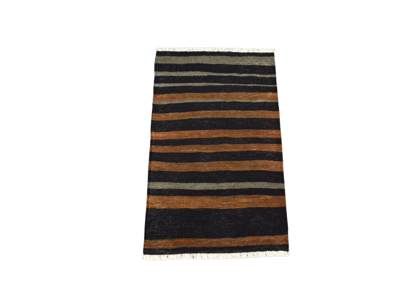 Kilim Antik El Dokuma Nadir Kağızman Siyahlı Yün Kilimi 0145 - Yeni - Çok Renkli