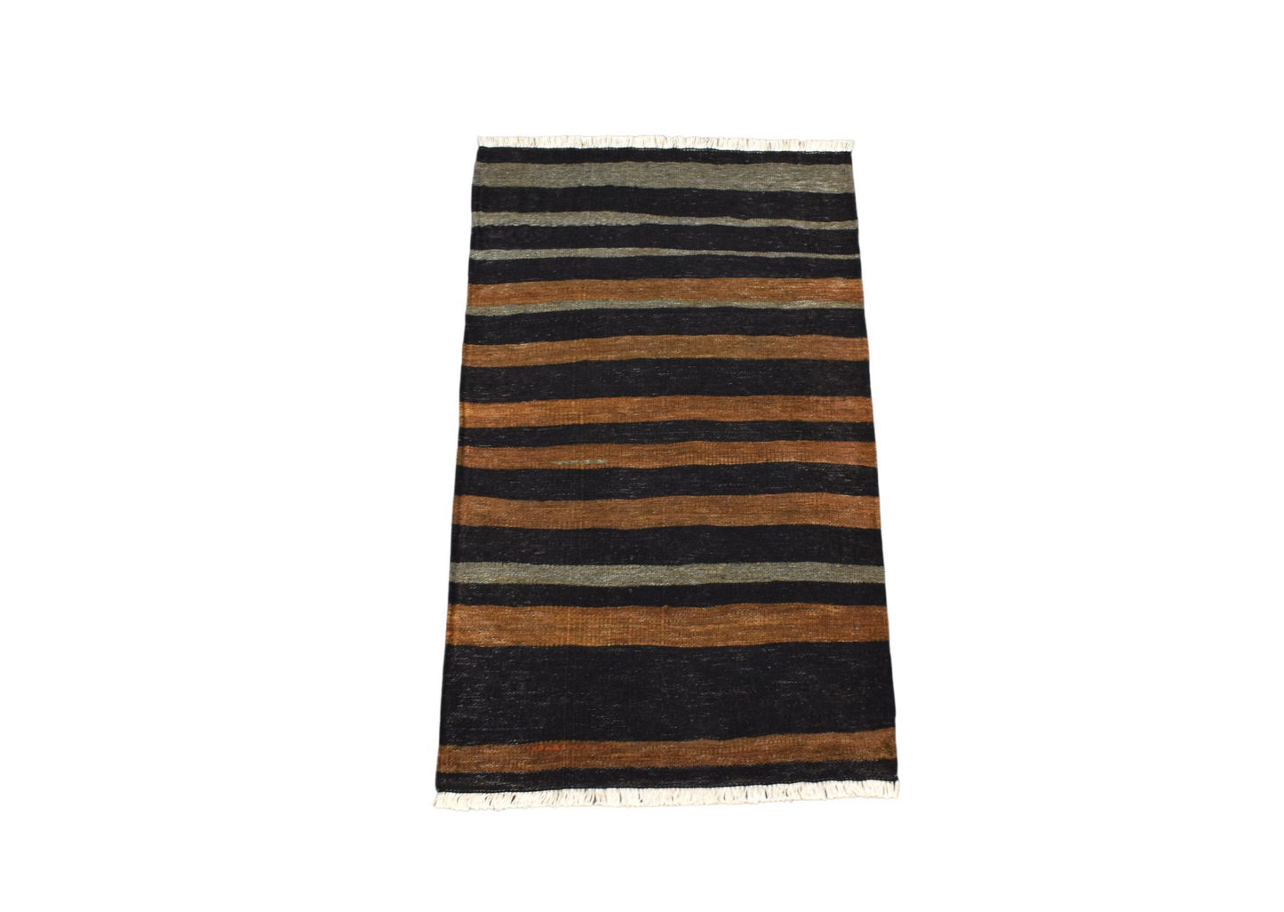 Kilim Antik El Dokuma Nadir Kağızman Siyahlı Yün Kilimi 0145 - Yeni - Çok Renkli