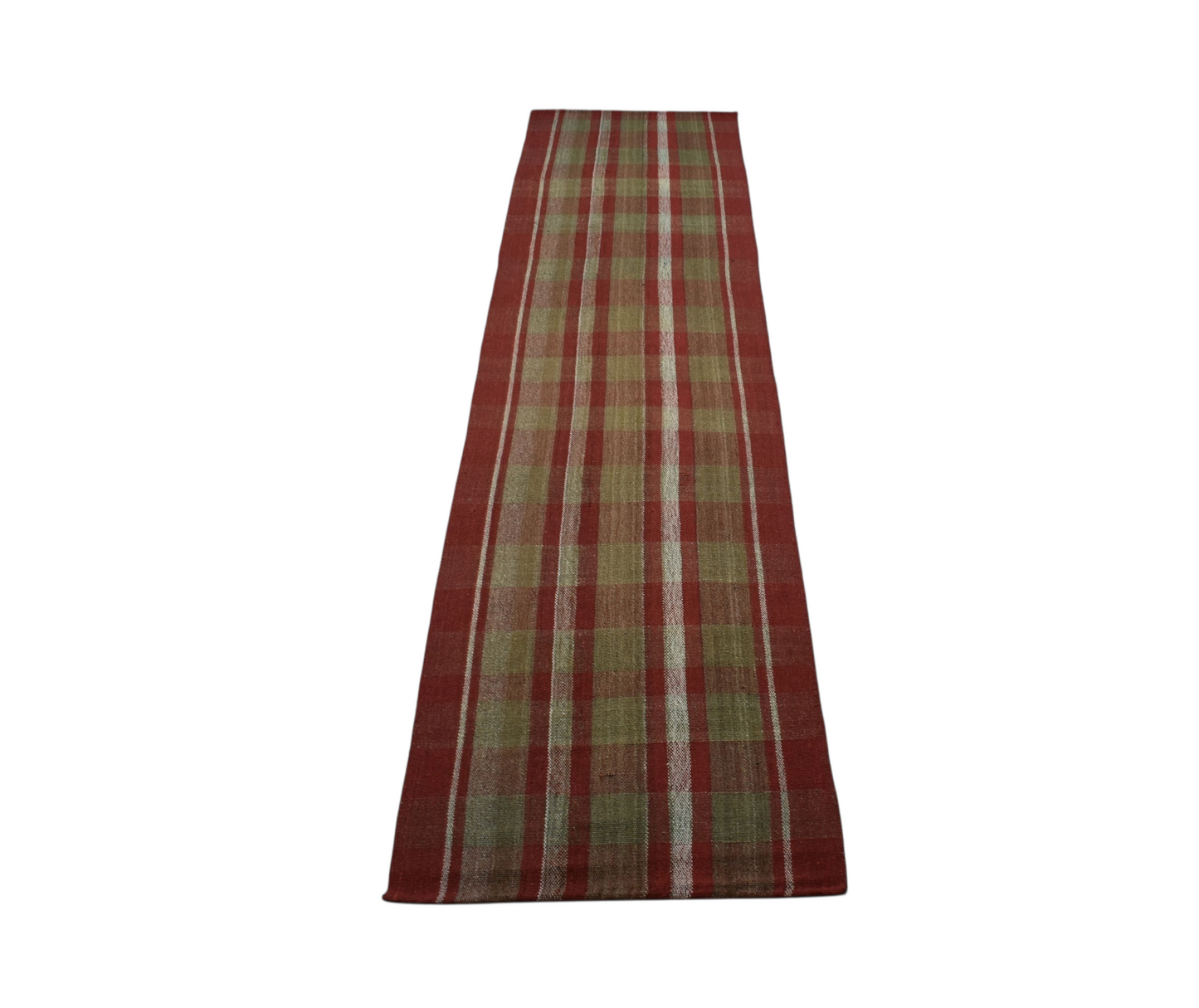 Kilim Antik El Dokuma Ekoseli Sivas Şal Perde Yün Yolluk Kilimi 0156 - Yeni - Çok Renkli