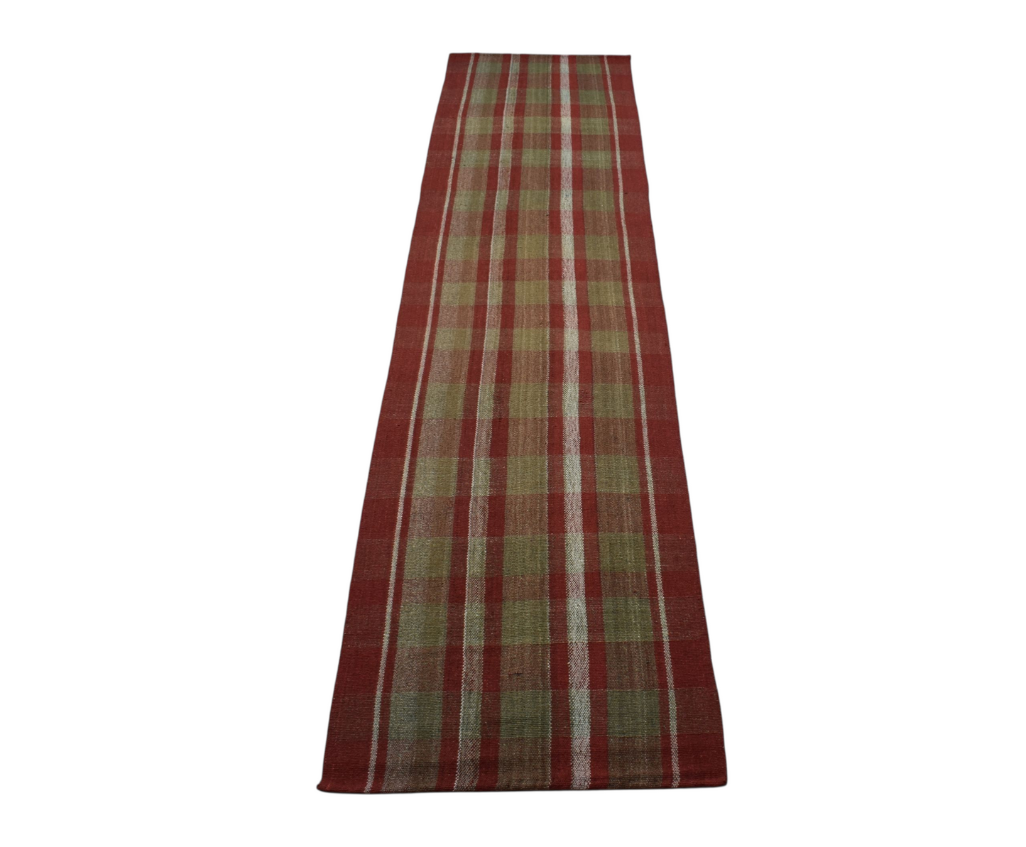 Kilim Antik El Dokuma Ekoseli Sivas Şal Perde Yün Yolluk Kilimi 0156 - Yeni - Çok Renkli
