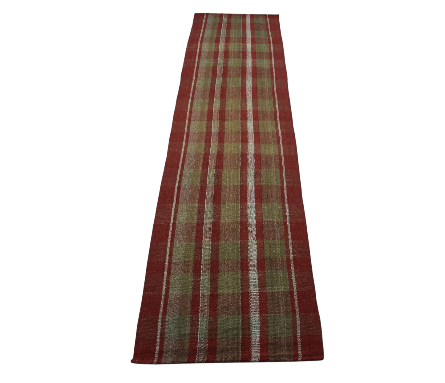 Kilim Antik El Dokuma Ekoseli Sivas Şal Perde Yün Yolluk Kilimi 0156 - Yeni - Çok Renkli