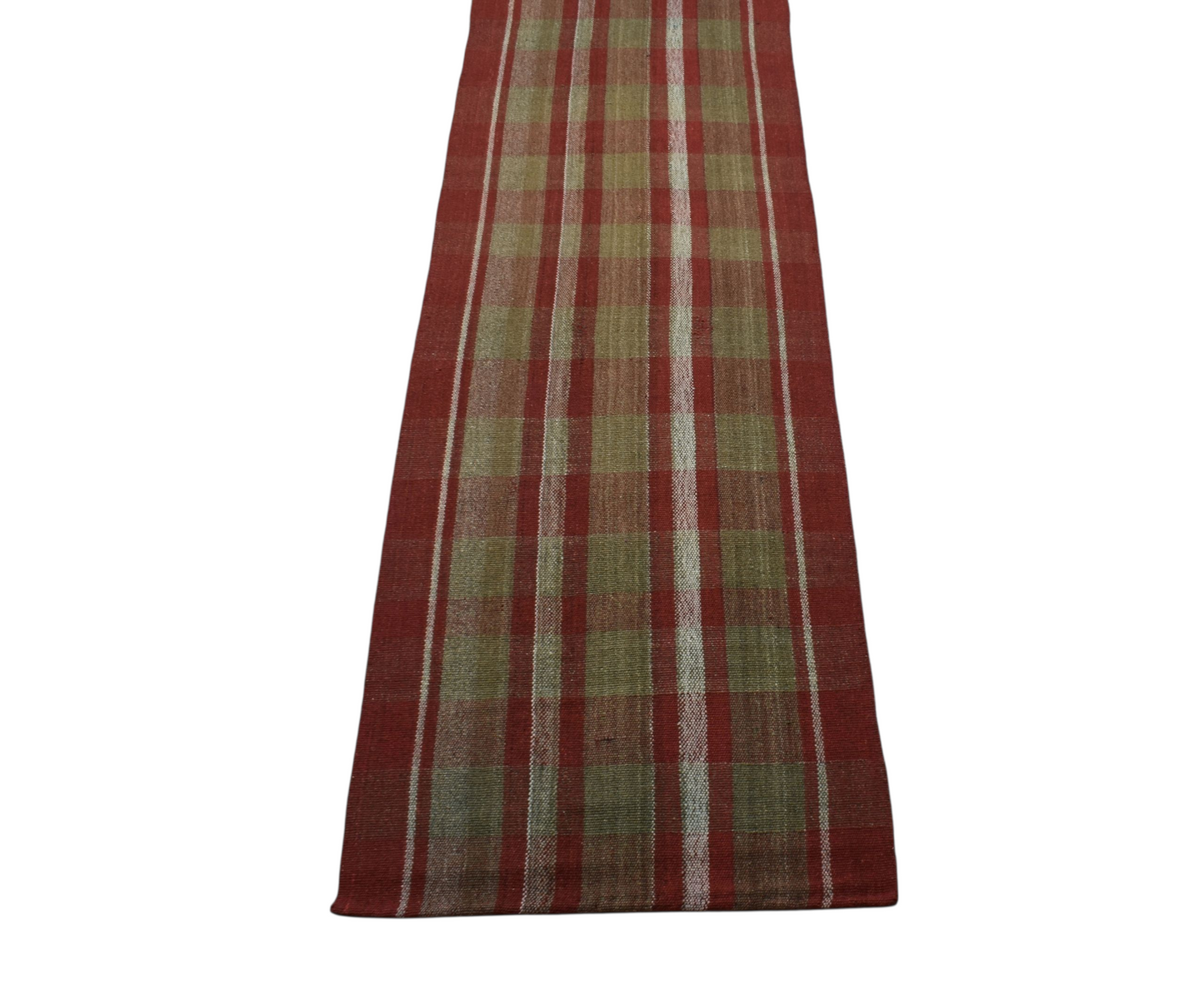 Kilim Antik El Dokuma Ekoseli Sivas Şal Perde Yün Yolluk Kilimi 0156 - Yeni - Çok Renkli