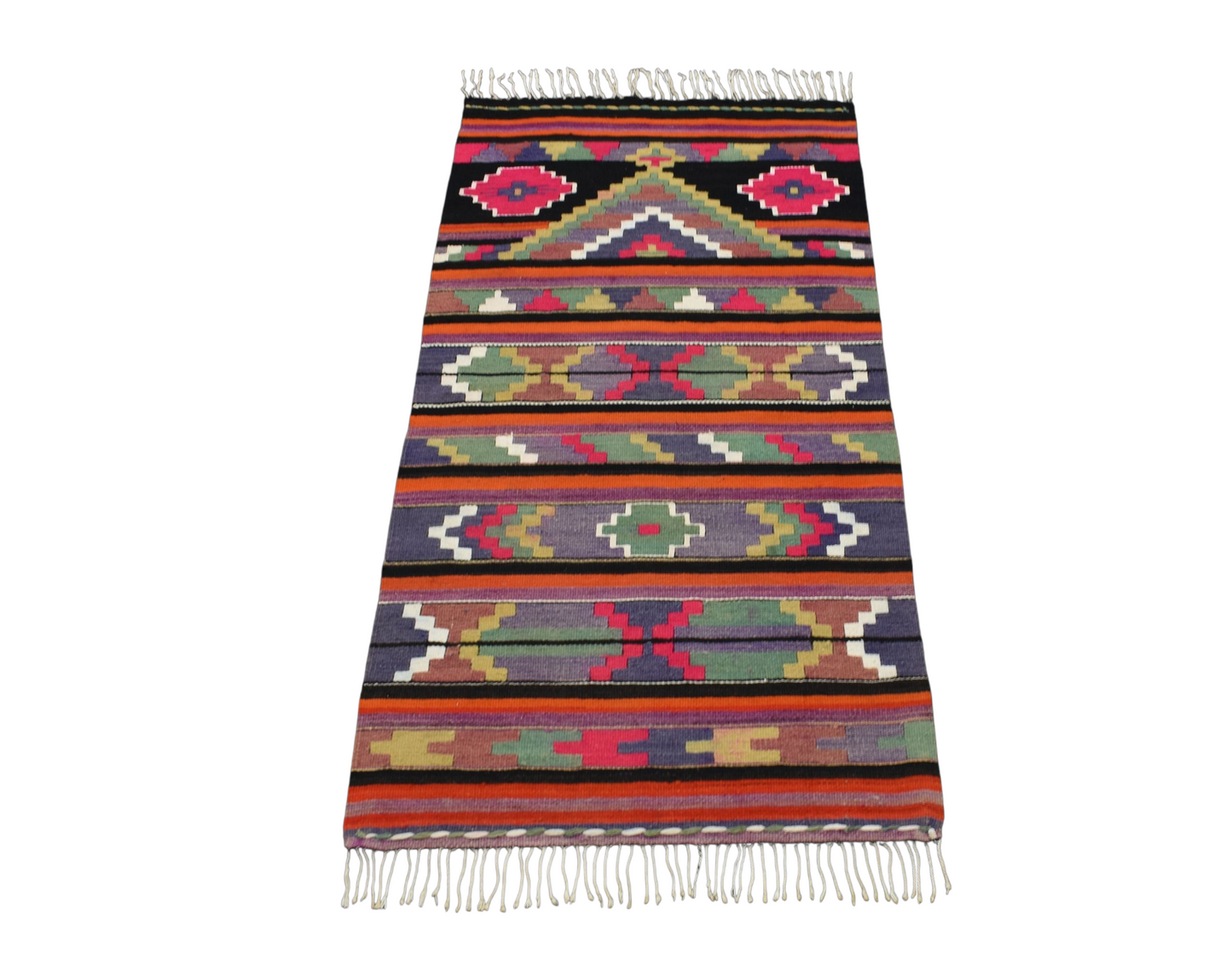 Kilim Antik El Dokuma Otantik Mihraplı Malatya Yün Kilimi 0162 - Yeni - Çok Renkli