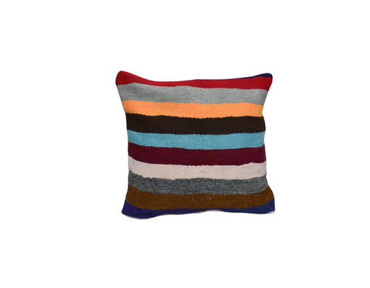 Kilim Antik El Dokuma Kilim Kırlent Yastık Kılıfı 0188 - Yeni - Çok Renkli