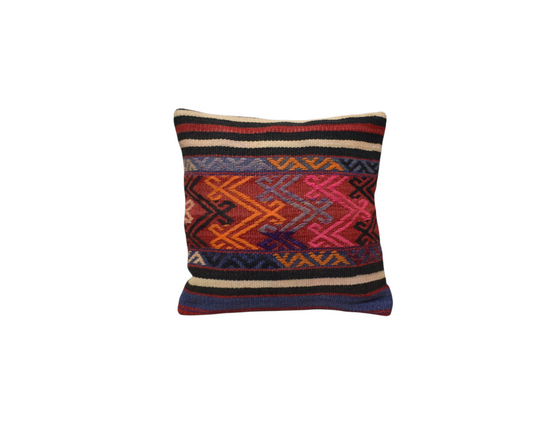 Kilim Antik El Dokuma Kilim Kırlent Yastık Kılıfı 0223 - Yeni - Çok Renkli