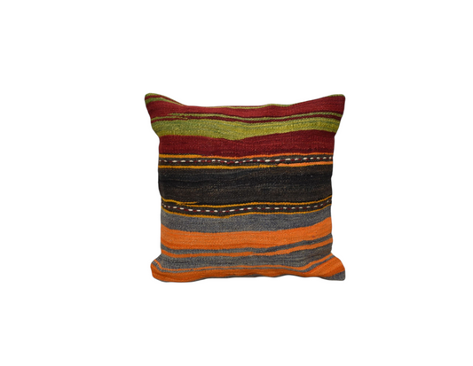 Kilim Antik El Dokuma Kilim Kırlent Yastık Kılıfı 0257 - Yeni - Çok Renkli