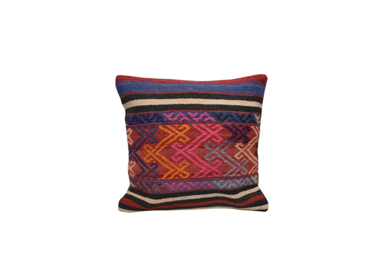 Kilim Antik El Dokuma Kilim Kırlent Yastık Kılıfı 0264 - Yeni - Çok Renkli