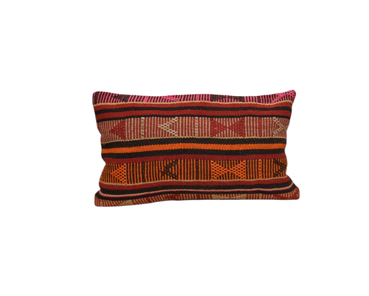 Kilim Antik El Dokuma Lumbar Kilim Kırlent Yastık Kılıfı 0273 - Yeni - Çok Renkli