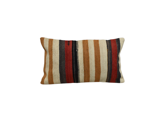 Kilim Antik El Dokuma Lumbar Kilim Kırlent Yastık Kılıfı 0274 - Yeni - Çok Renkli
