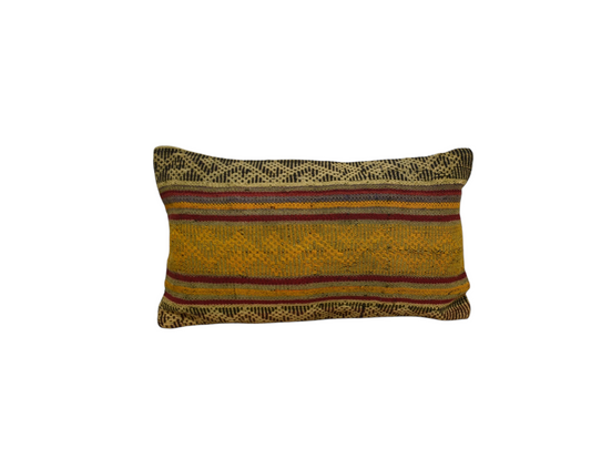 Kilim Antik El Dokuma Lumbar Kilim Kırlent Yastık Kılıfı 0277 - Yeni - Çok Renkli