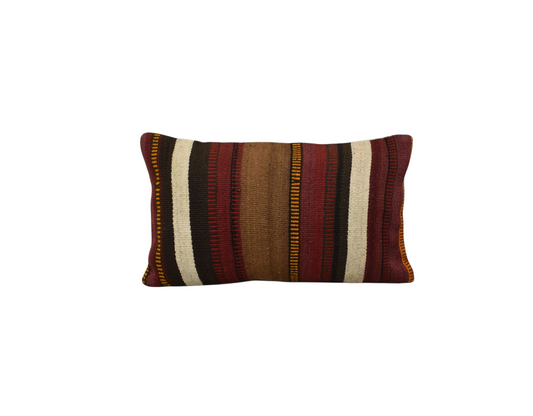Kilim Antik El Dokuma Lumbar Kilim Kırlent Yastık Kılıfı 0284 - Yeni - Çok Renkli