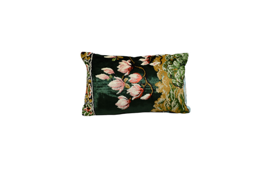 Kilim Antik Kadife Lumbar Kilim Kırlent Yastık Kılıfı 0285 - Yeni - Çok Renkli