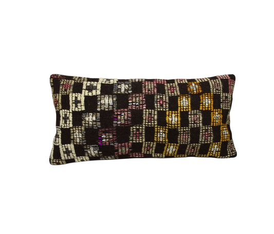 Kilim Antik El Dokuma Lumbar Kilim Kırlent Yastık Kılıfı 0291 - Yeni - Çok Renkli