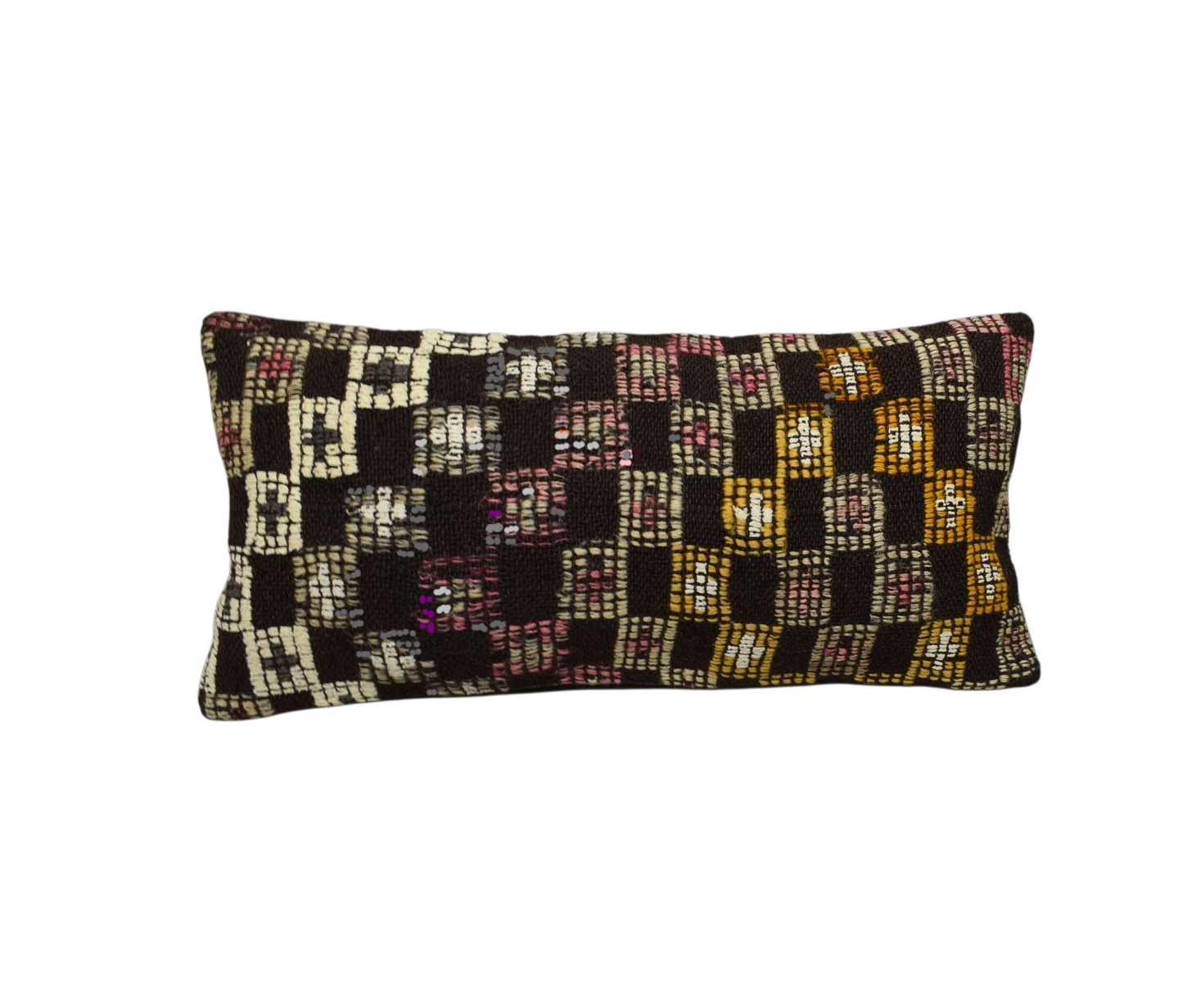 Kilim Antik El Dokuma Lumbar Kilim Kırlent Yastık Kılıfı 0291 - Yeni - Çok Renkli