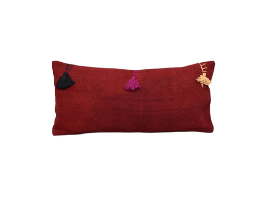 Kilim Antik El Dokuma Lumbar Kilim Kırlent Yastık Kılıfı 0297 - Yeni - Renkli