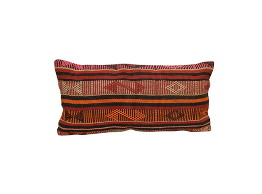 Kilim Antik El Dokuma Lumbar Kilim Kırlent Yastık Kılıfı 0298 - Yeni - Çok Renkli