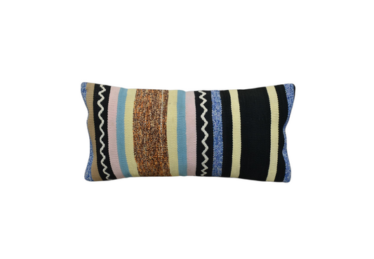 Kilim Antik El Dokuma Lumbar Kilim Kırlent Yastık Kılıfı 0303 - Yeni - Çok Renkli