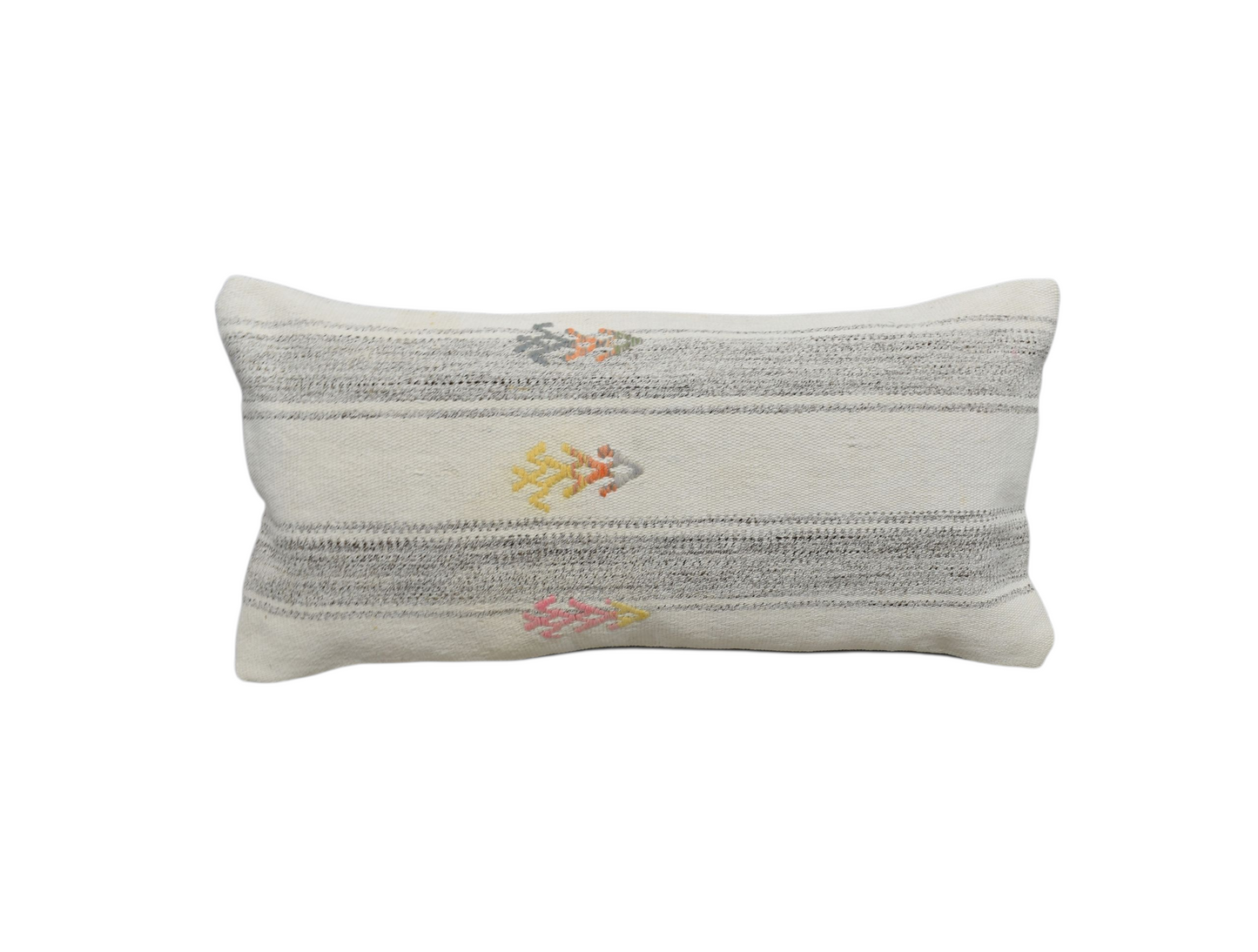 Kilim Antik El Dokuma Lumbar Kilim Kırlent Yastık Kılıfı 0314 - Yeni - Çok Renkli