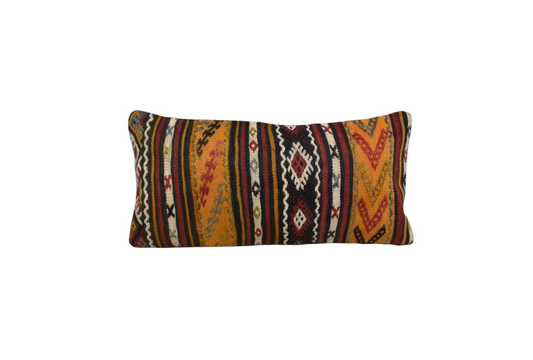 Kilim Antik El Dokuma Lumbar Kilim Kırlent Yastık Kılıfı 0316 - Yeni - Çok Renkli